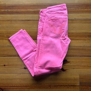 Hollister neon orange-pink jeans, size 7R